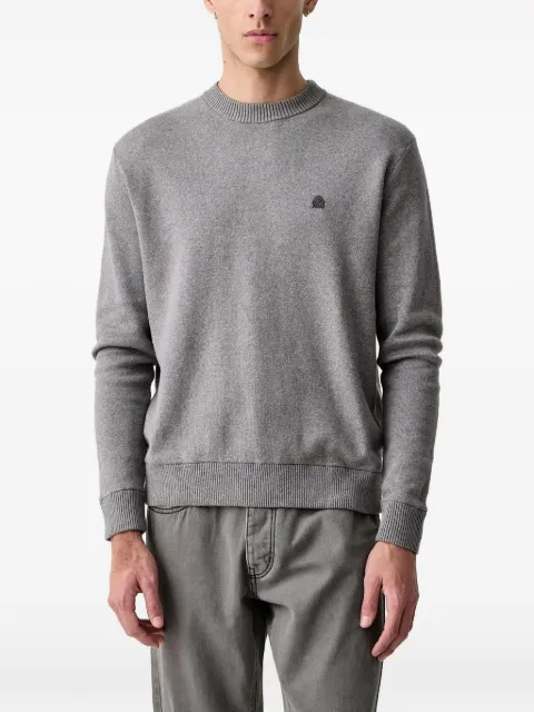 Benetton logo-patch ribbed-trim sweater