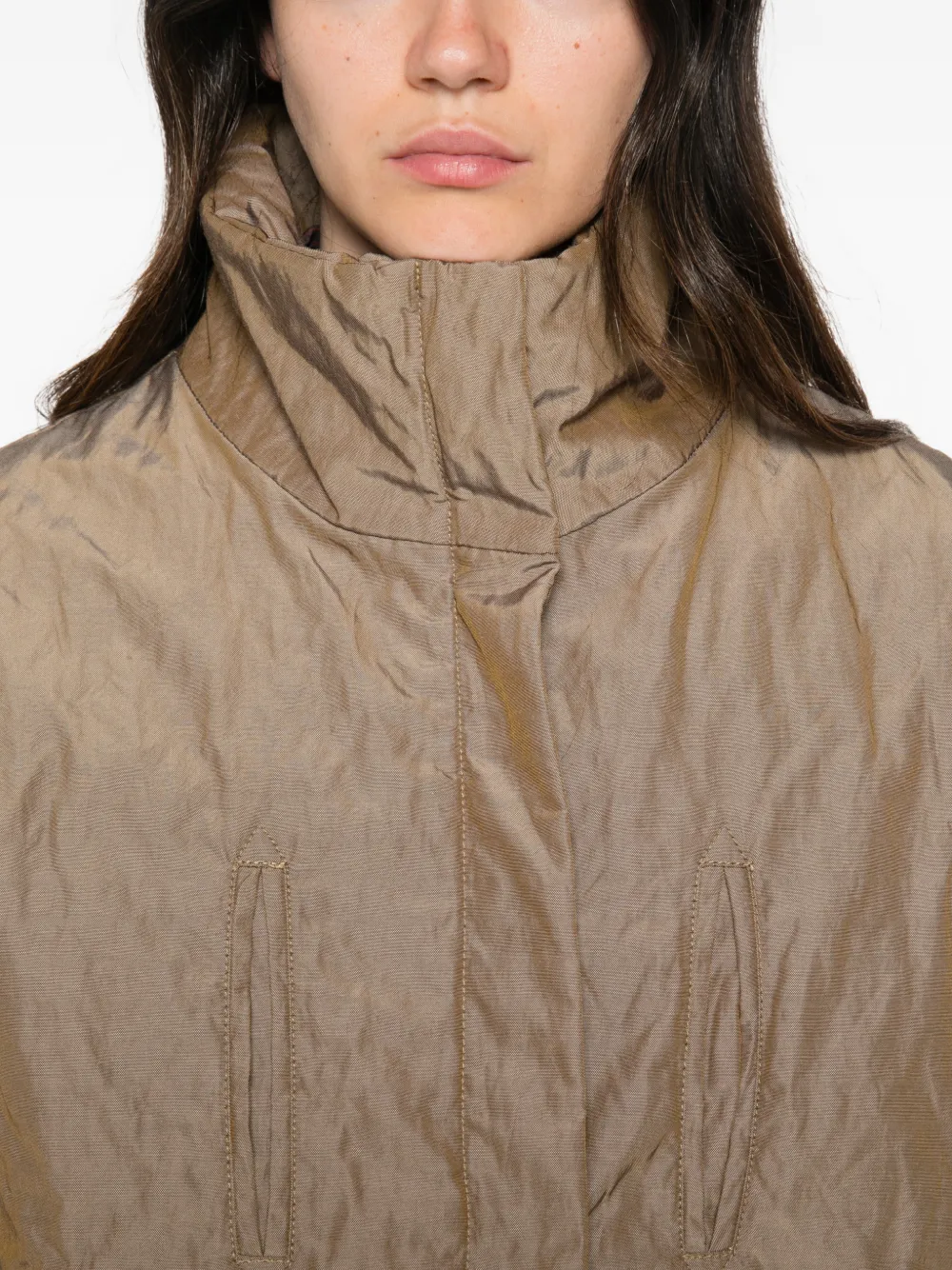 Paloma Wool Lorde jack met hoge hals en ruches Groen