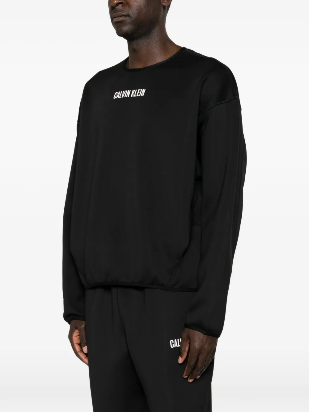 Calvin Klein Sweater met logoprint Zwart