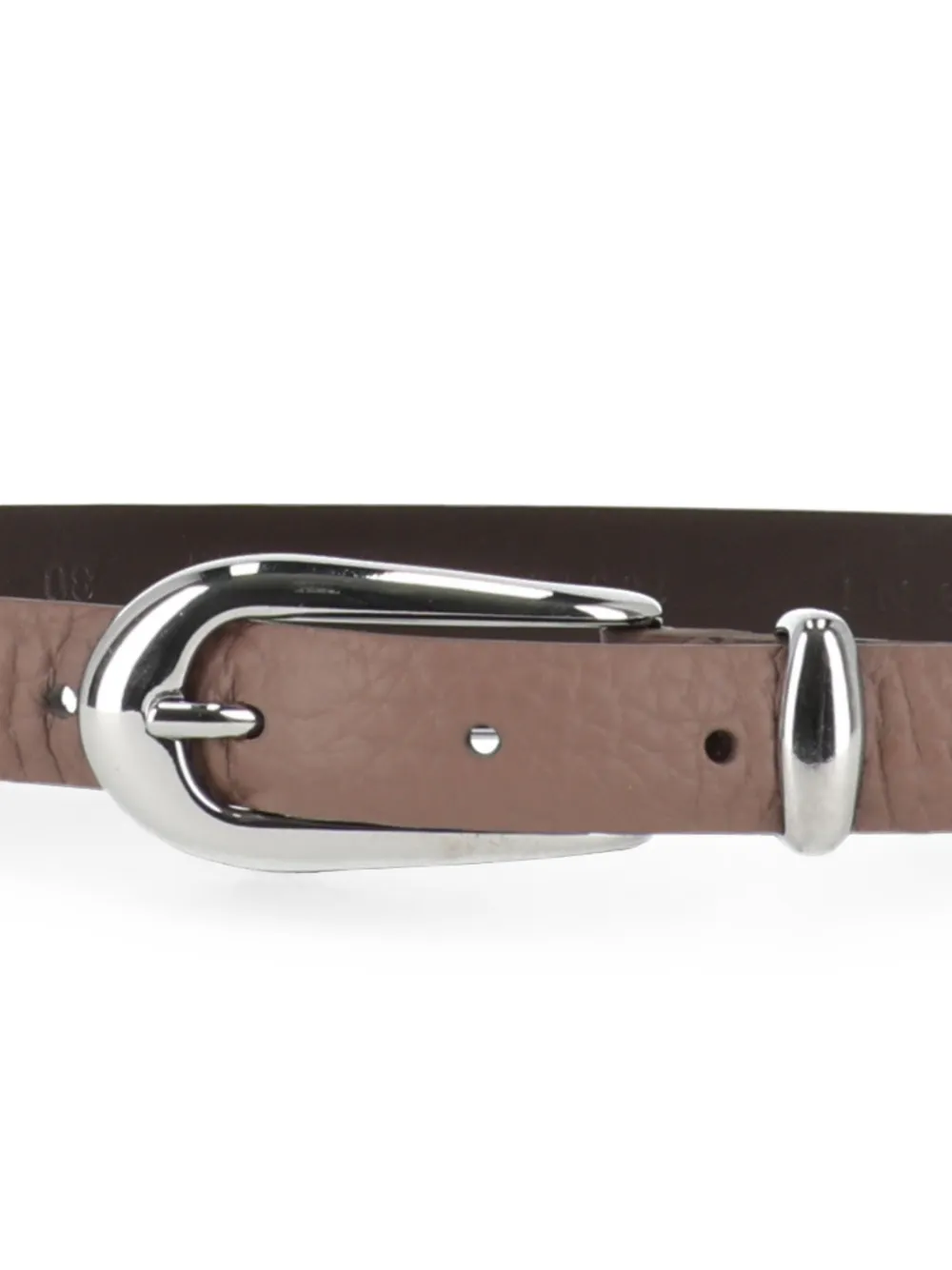 Orciani Soft leren riem met textuur Beige