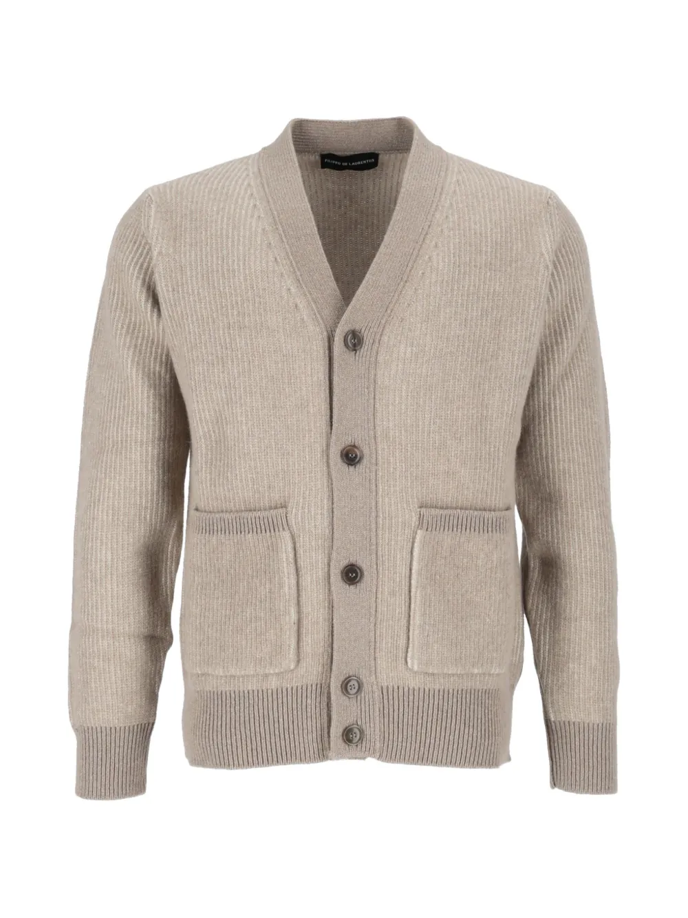 Filippo De Laurentiis ribbed-knit button-up cardigan - Toni neutri