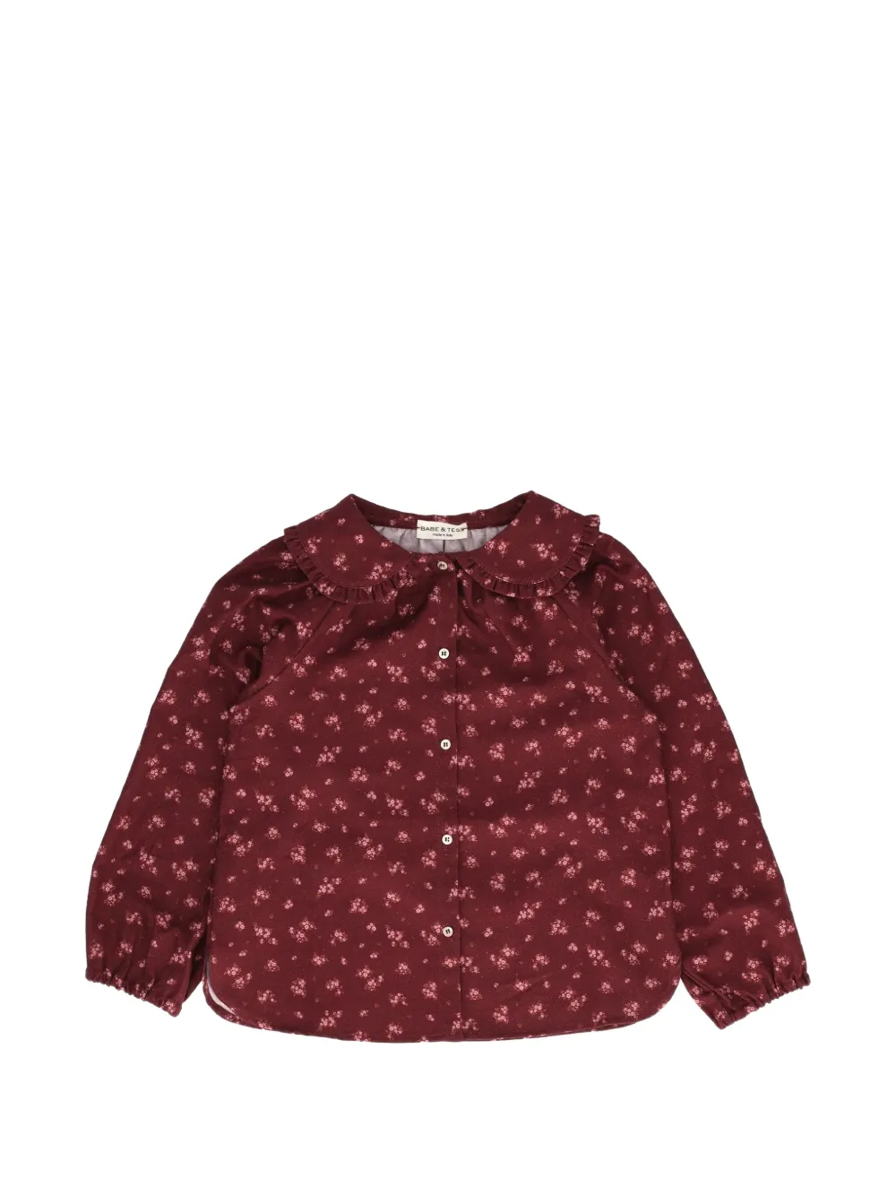 BABE & TESS floral-print ruffled blouse - Rot