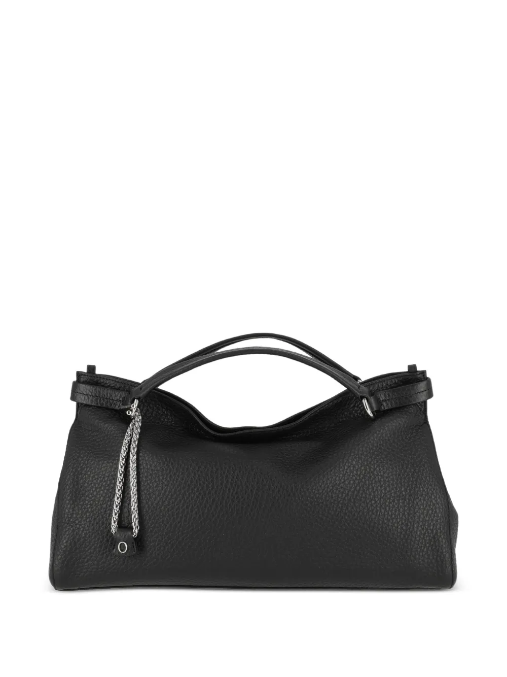 Orciani sac à main Midi Virgo Soft en cuir grainé - Noir Orciani sac à main Midi Virgo Soft en cuir grainé - Noir