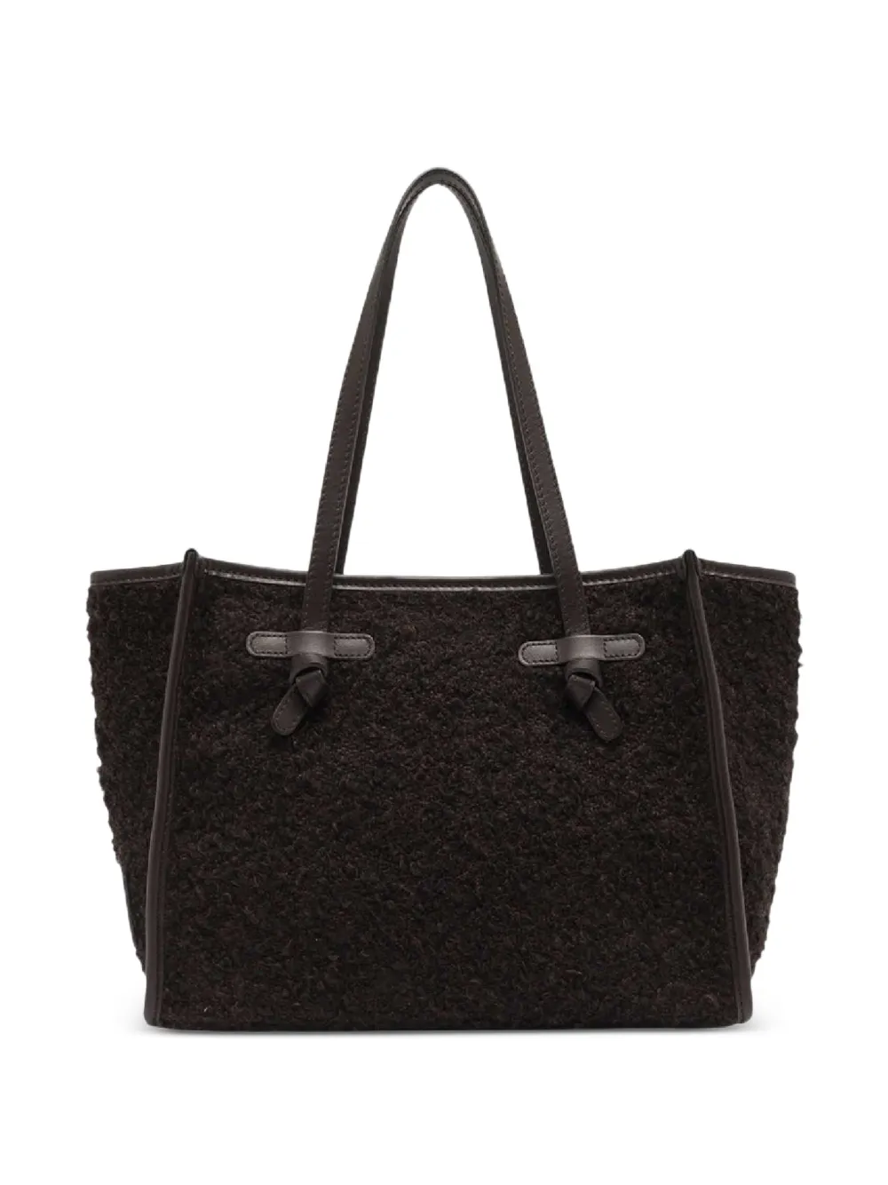 GIANNI CHIARINI Medium Marcella shopper met leren afwerking Bruin