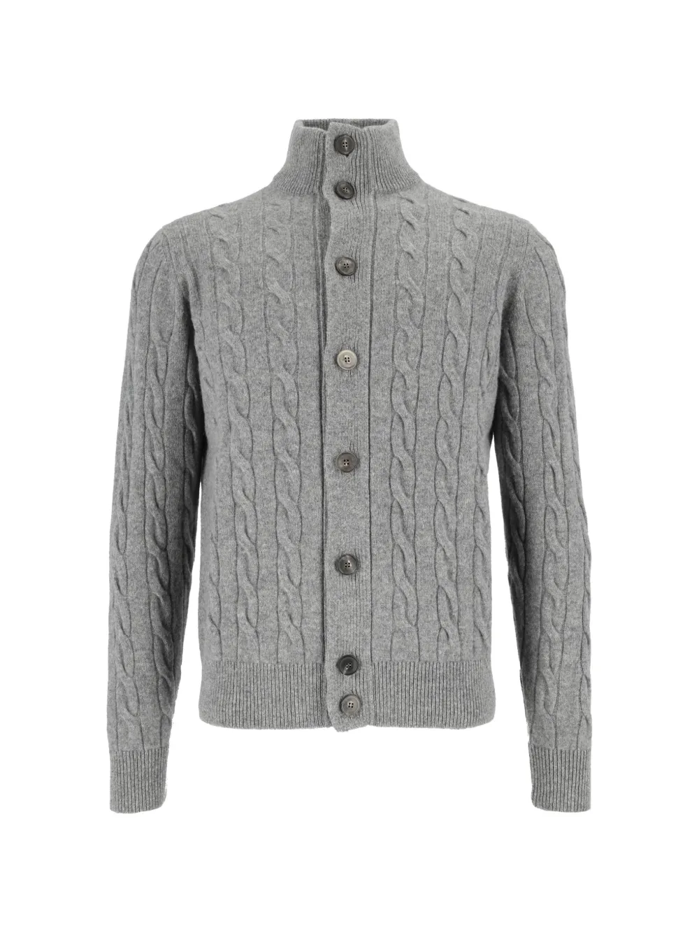 Filippo De Laurentiis cable-knit button-up cardigan - Grey
