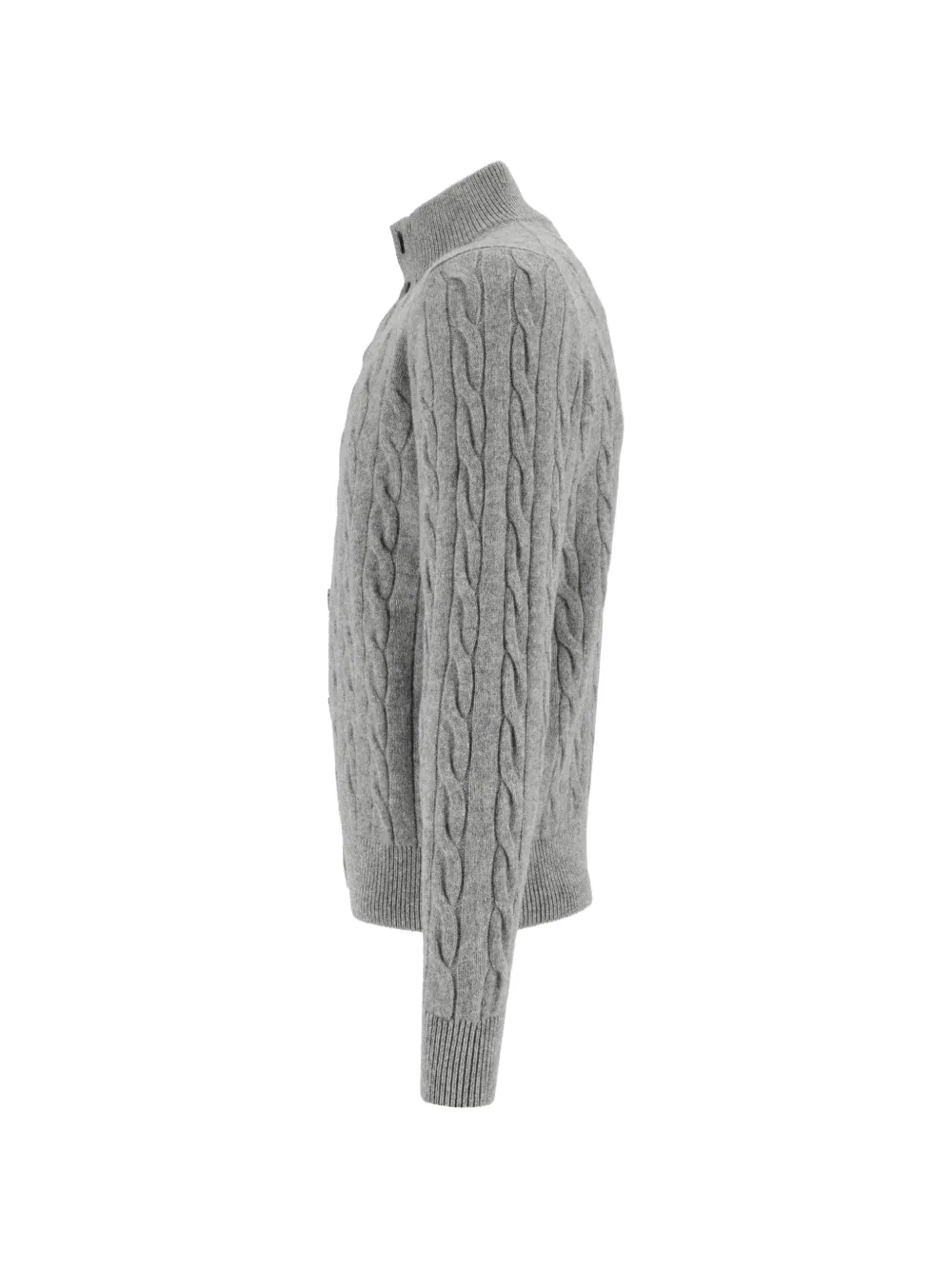 Filippo De Laurentiis cable-knit button-up cardigan Grijs