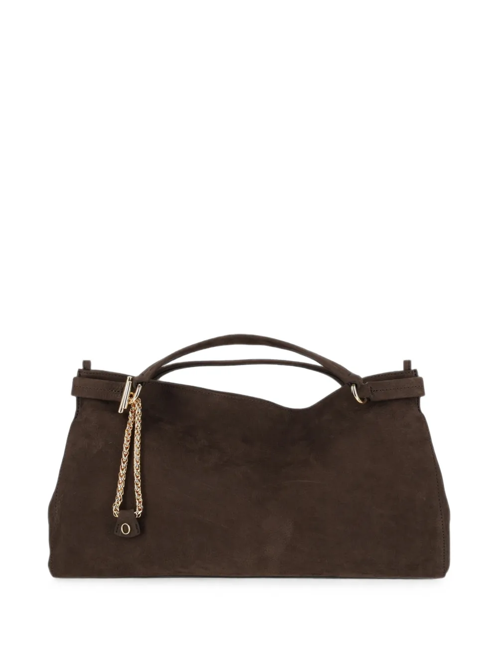 Orciani Midi Virgo Nabucco Suede Tote Bag In Brown