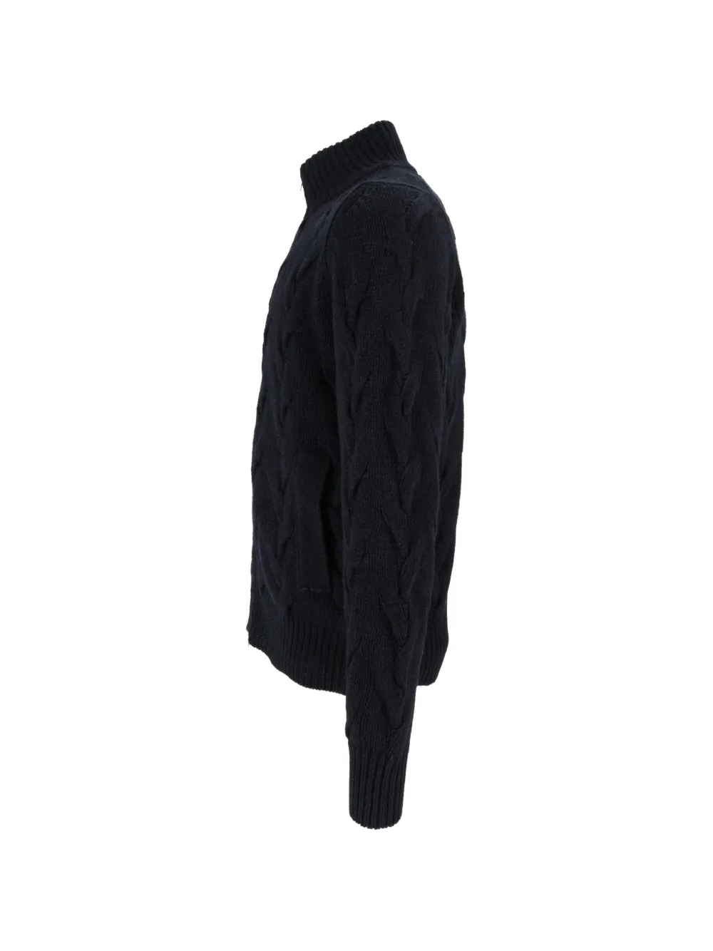 Filippo De Laurentiis cable-knit zip-up cardigan Blauw
