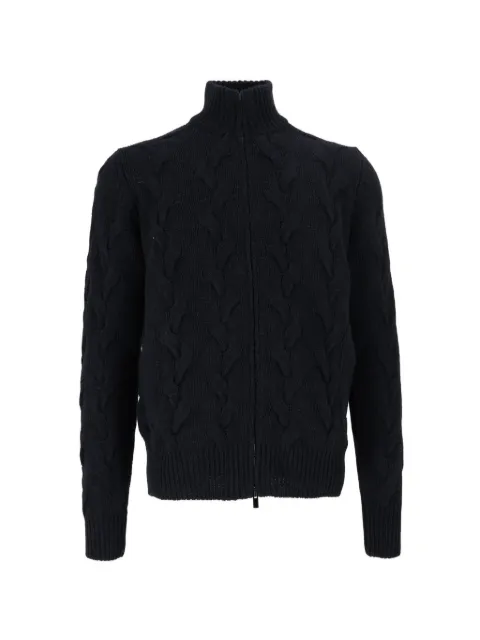 Filippo De Laurentiis cable-knit zip-up cardigan