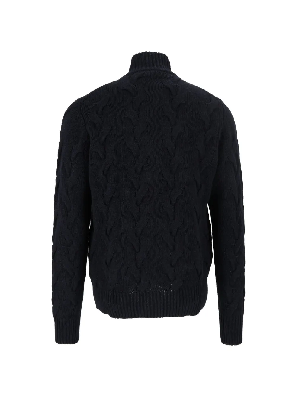 Filippo De Laurentiis cable-knit zip-up cardigan Blauw