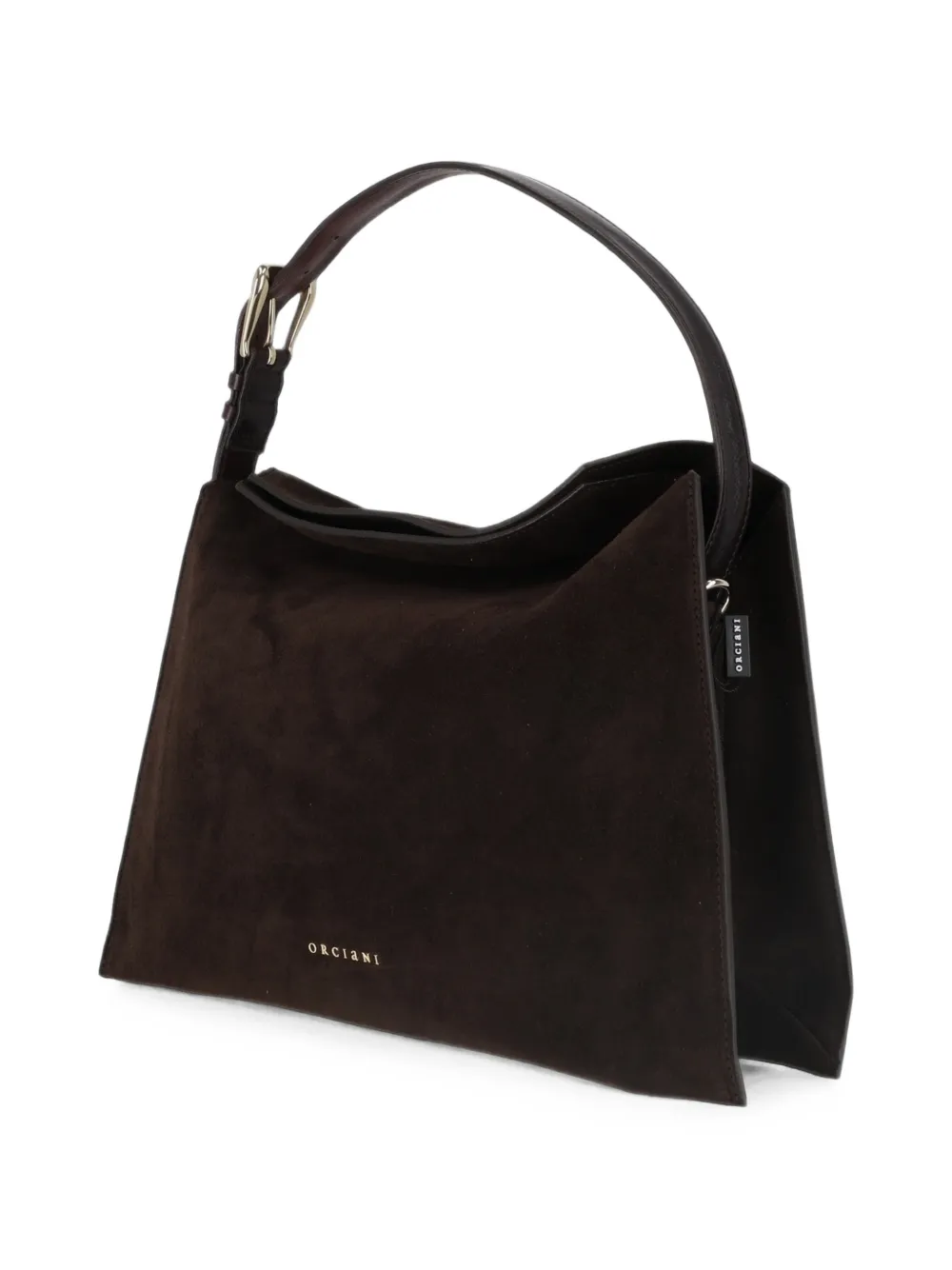 Orciani Trinity leather tote bag Bruin