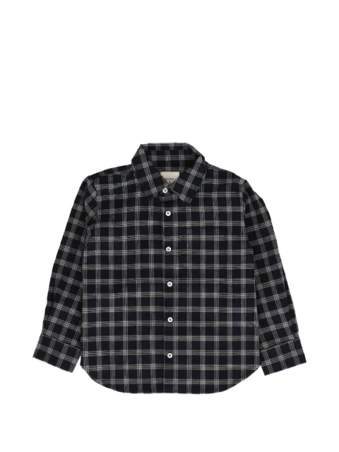 BABE & TESS check-print long-sleeve shirt