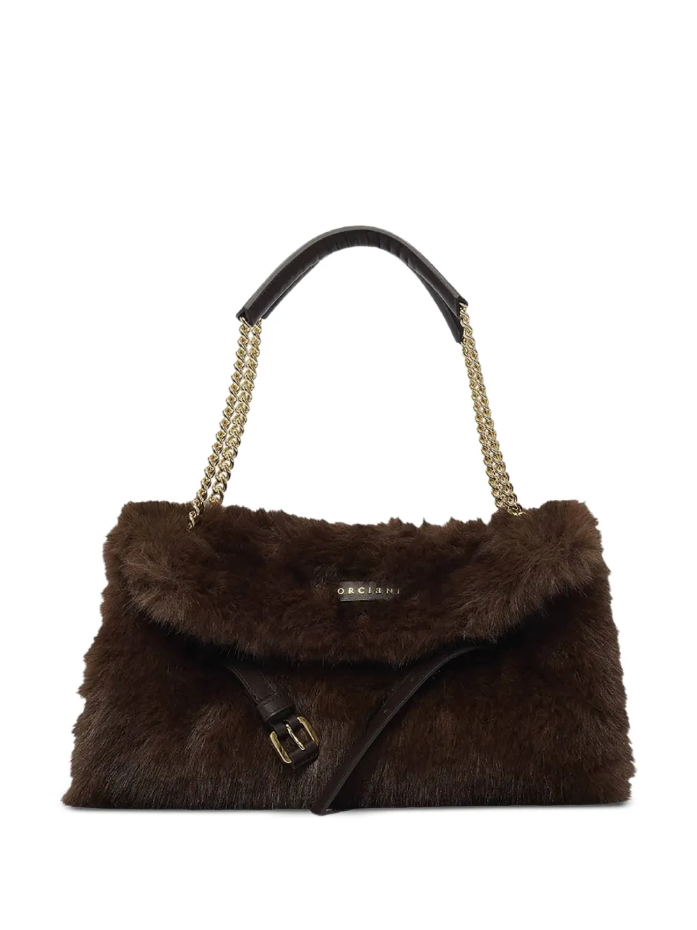 Orciani Venus faux-fur tote bag - Marrone