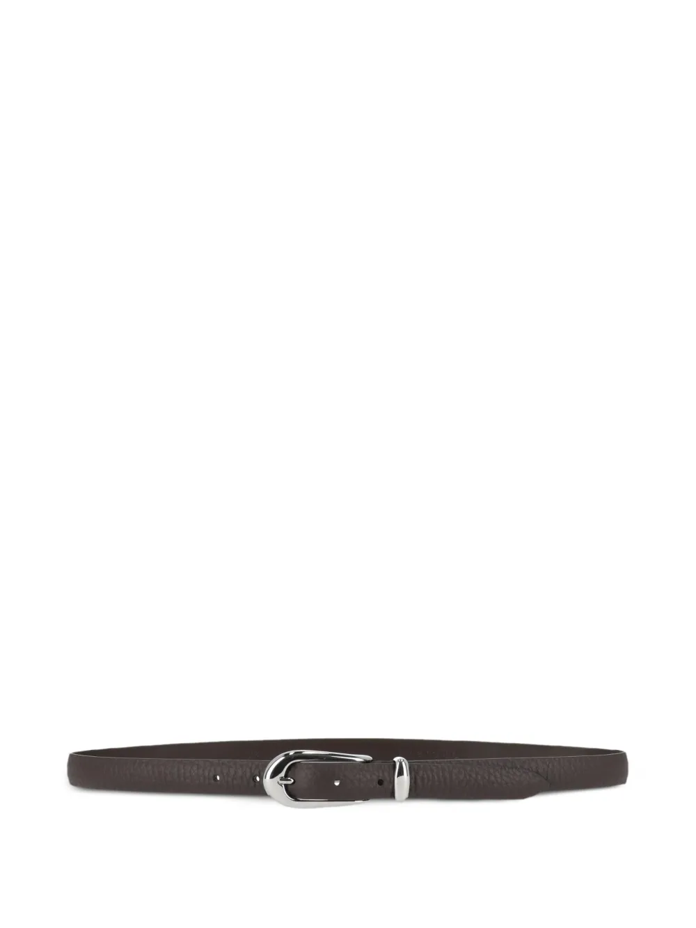 Orciani Soft pebbled-leather belt - Braun