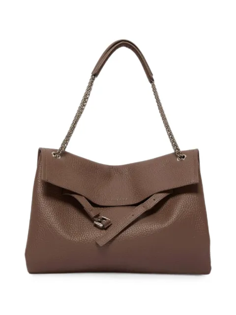 Orciani midi Venus pebbled leather shoulder bag