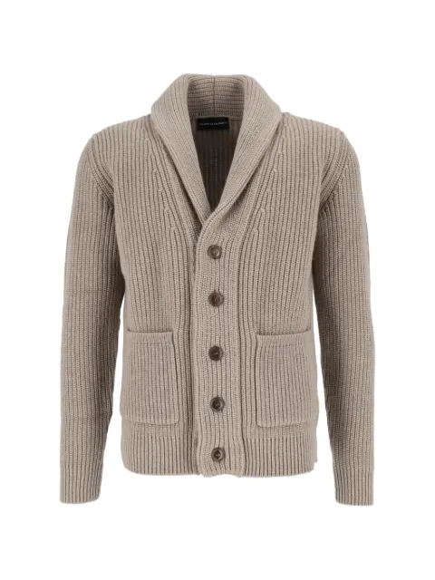 Filippo De Laurentiis ribbed-knit shawl-lapel cardigan