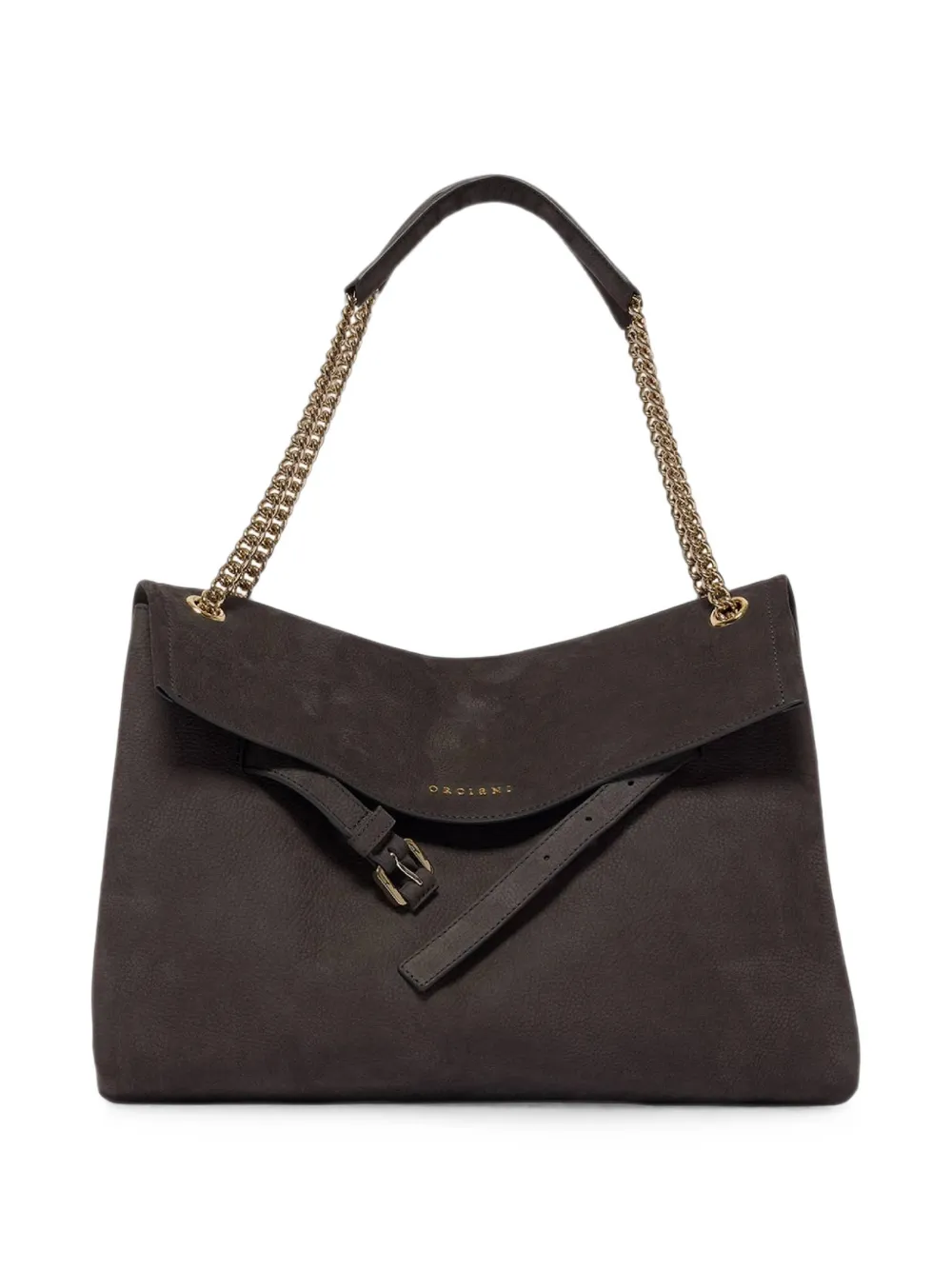 Orciani Midi Venus Nabucco Leather Shoulder Bag In Grey