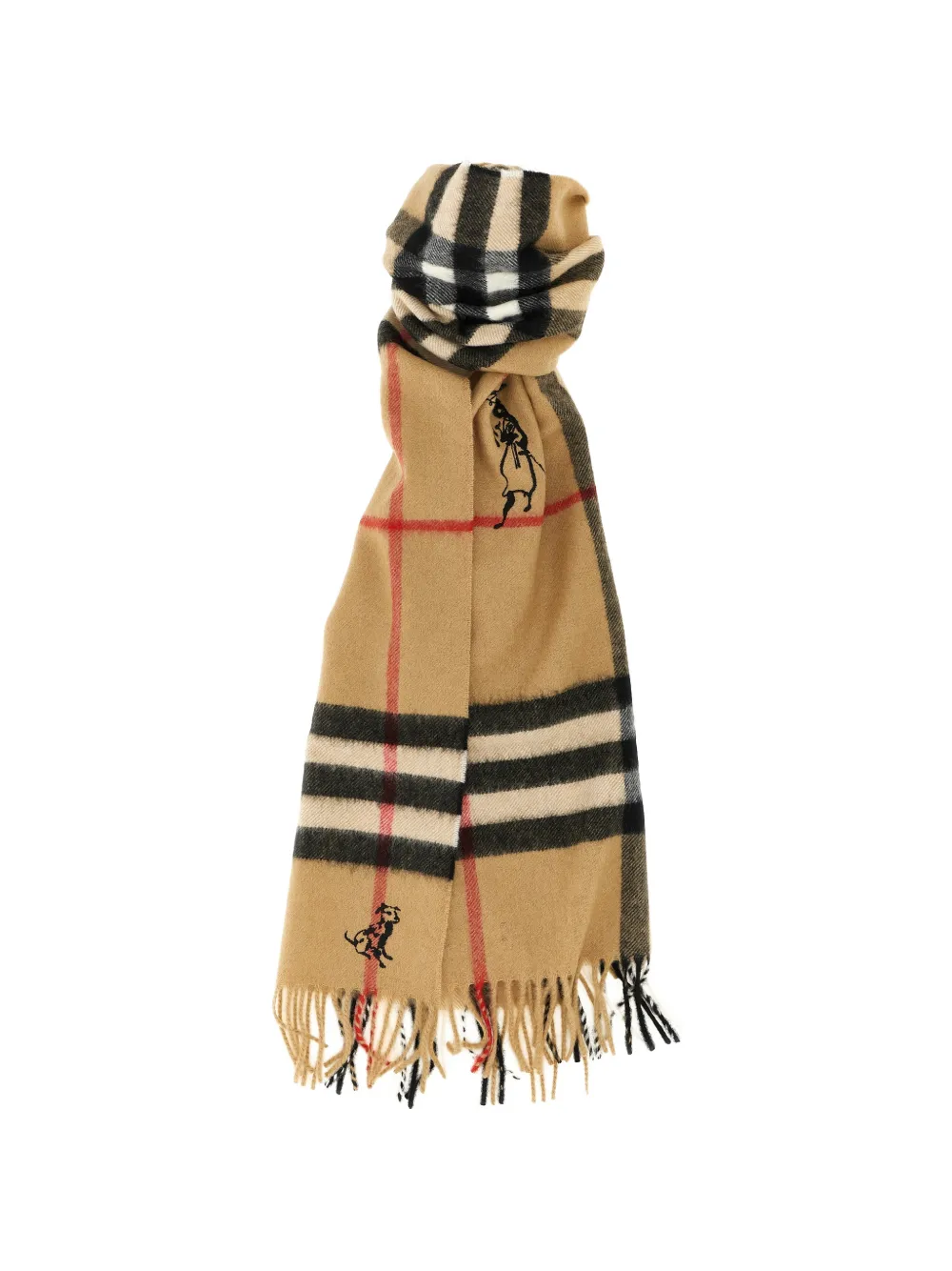Burberry Check Mates cashmere Scarf - Toni neutri