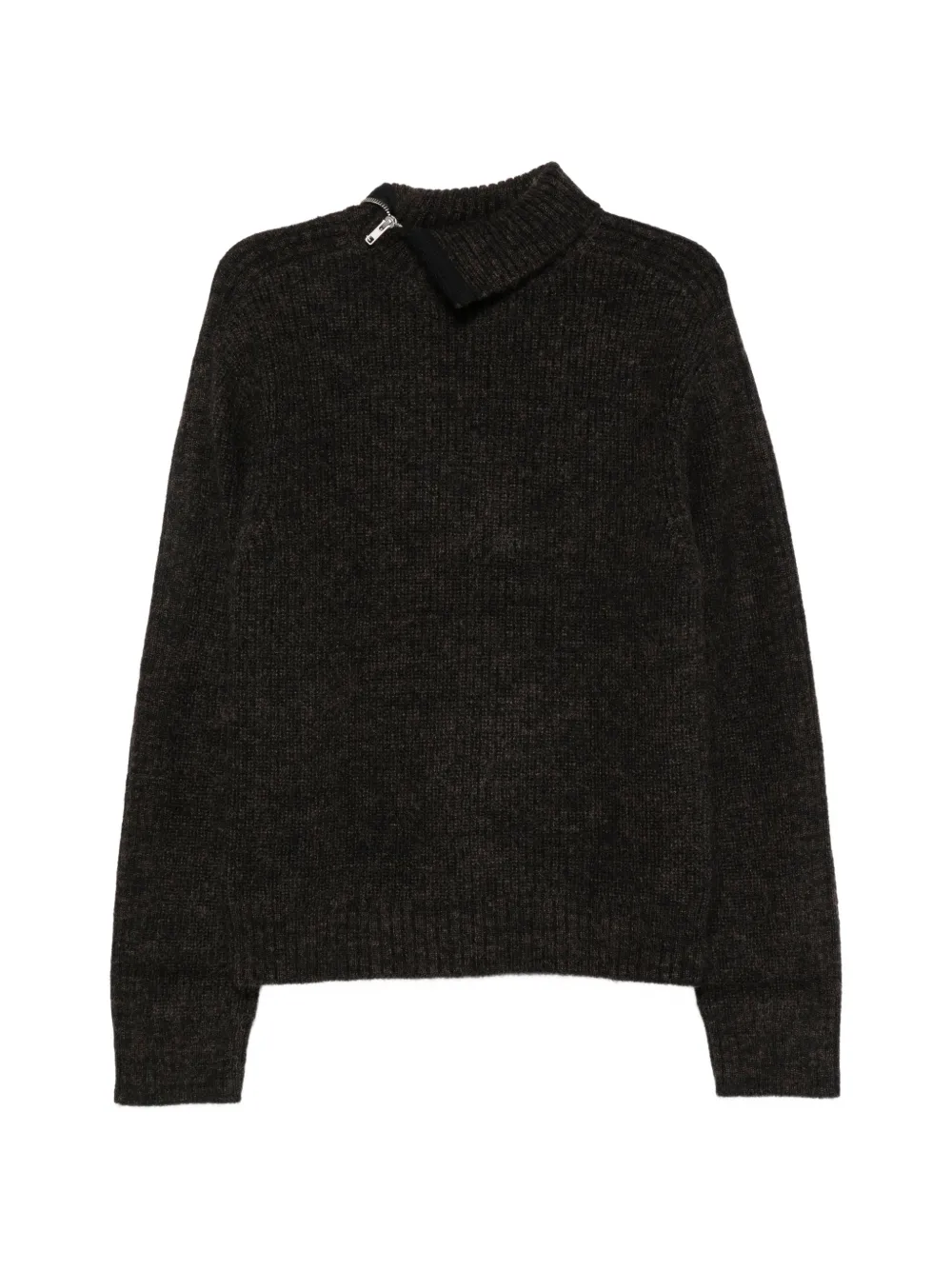 ENTIRE STUDIOS zip-neck ribbed sweater