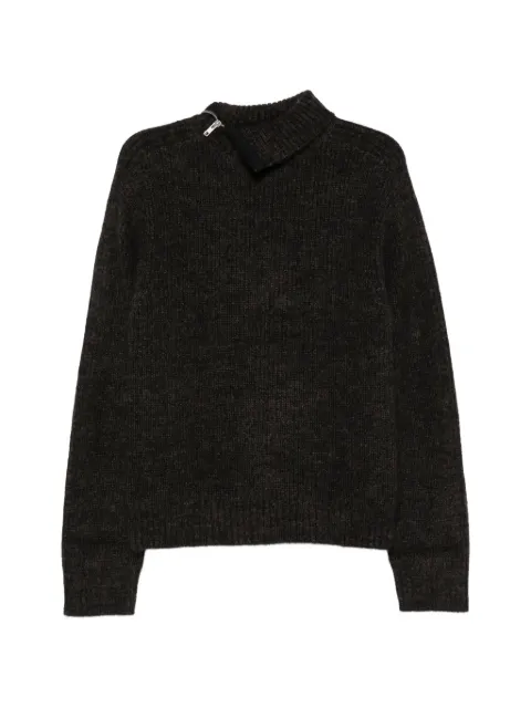 ENTIRE STUDIOS zip-neck ribbed sweater