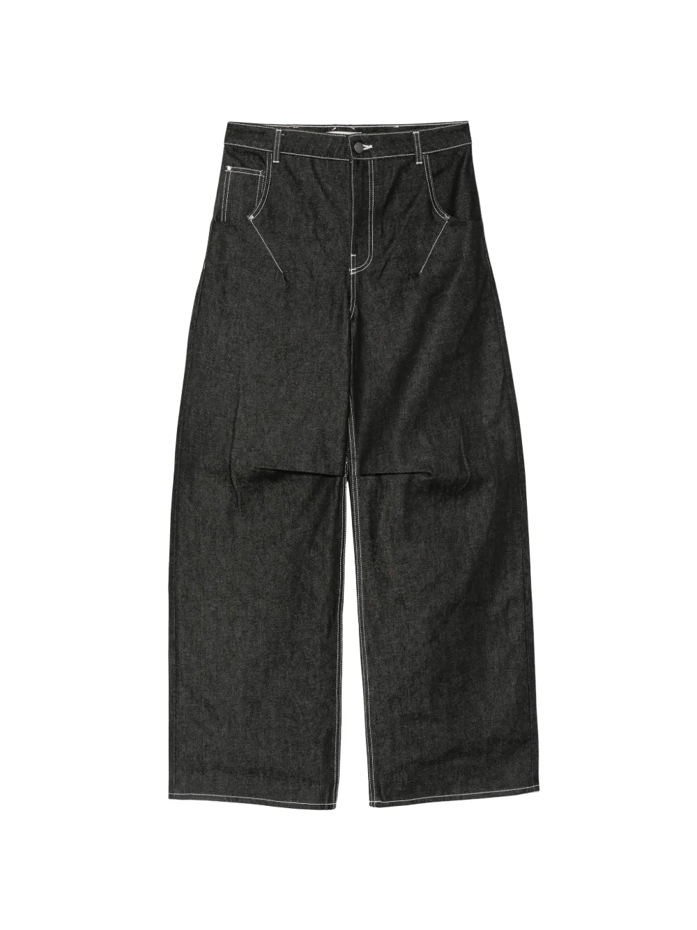 ENTIRE STUDIOS contrast-stitch wide-leg jeans - Noir ENTIRE STUDIOS contrast-stitch wide-leg jeans - Noir
