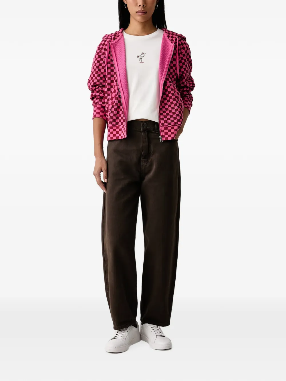 Vans Pierce Shrunken hoodie Roze