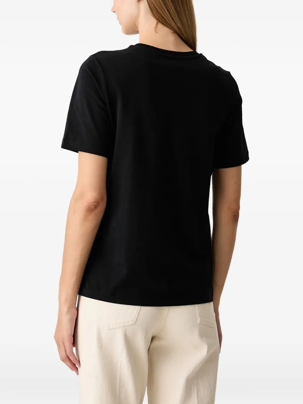 Trussardi T-shirt met logoprint Zwart