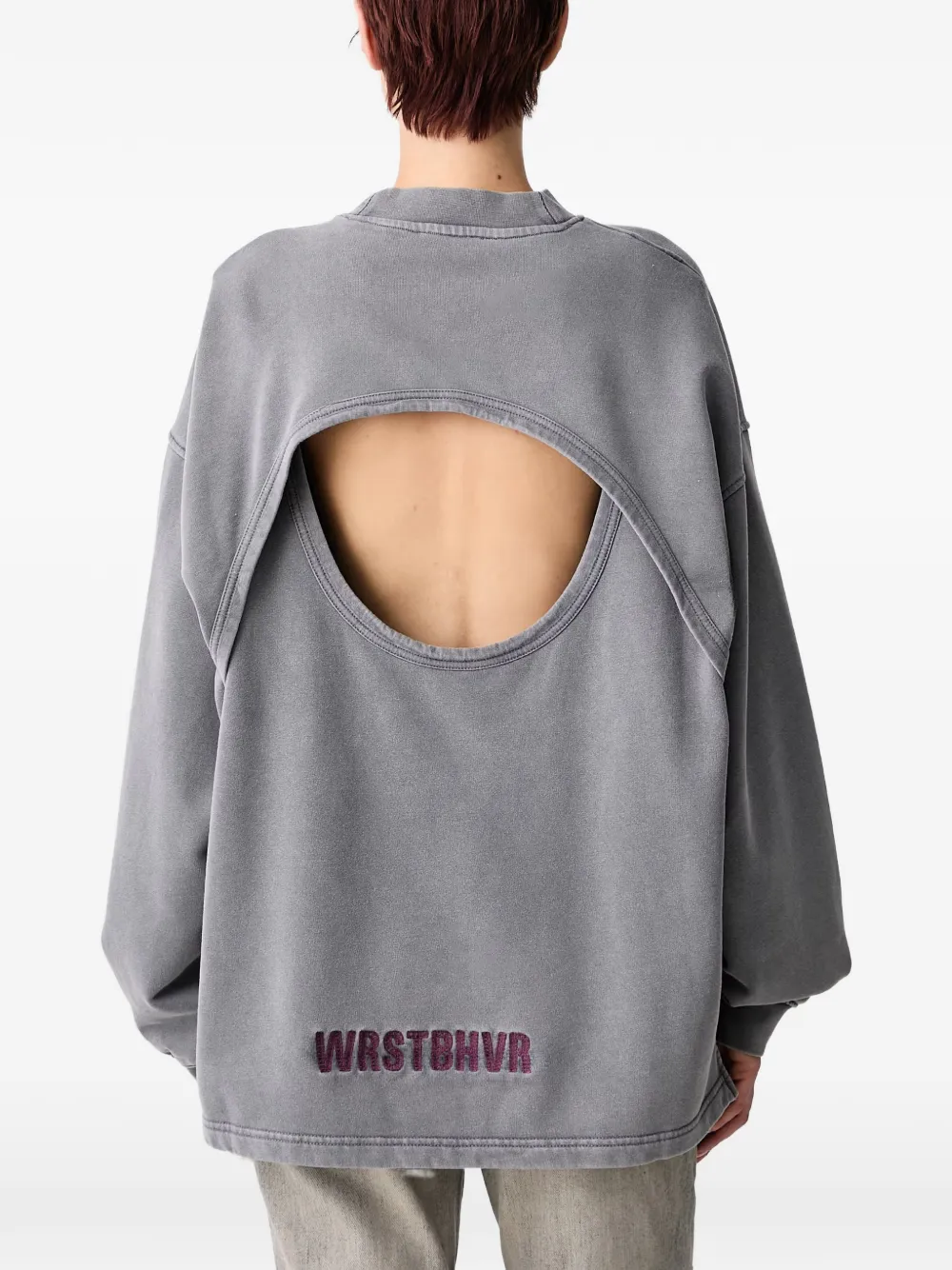WRSTBHVR Gloria V2 sweater met uitgesneden details Grijs