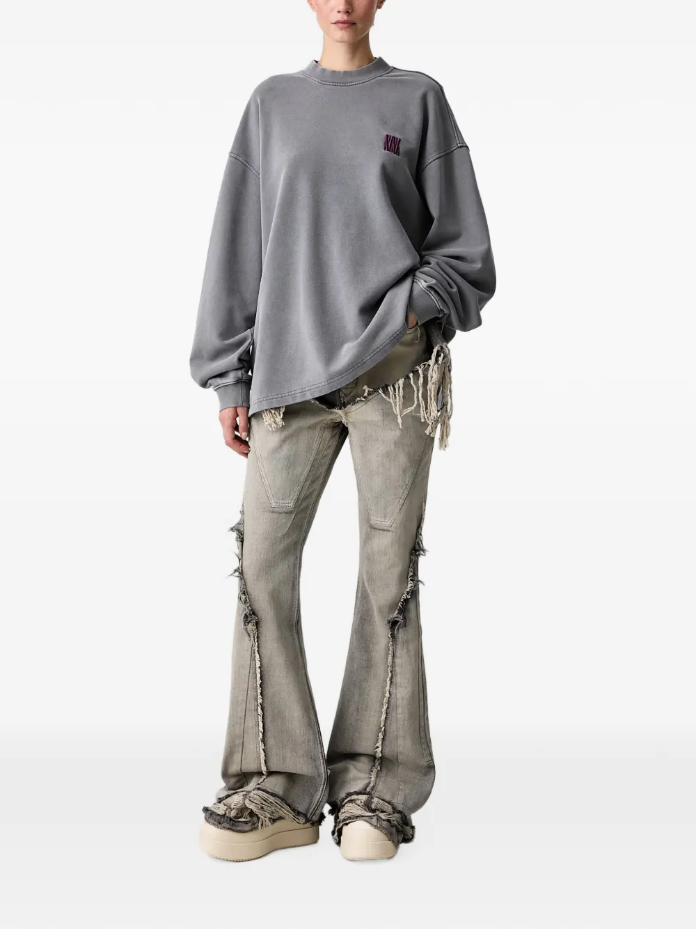 WRSTBHVR Gloria V2 sweater met uitgesneden details Grijs