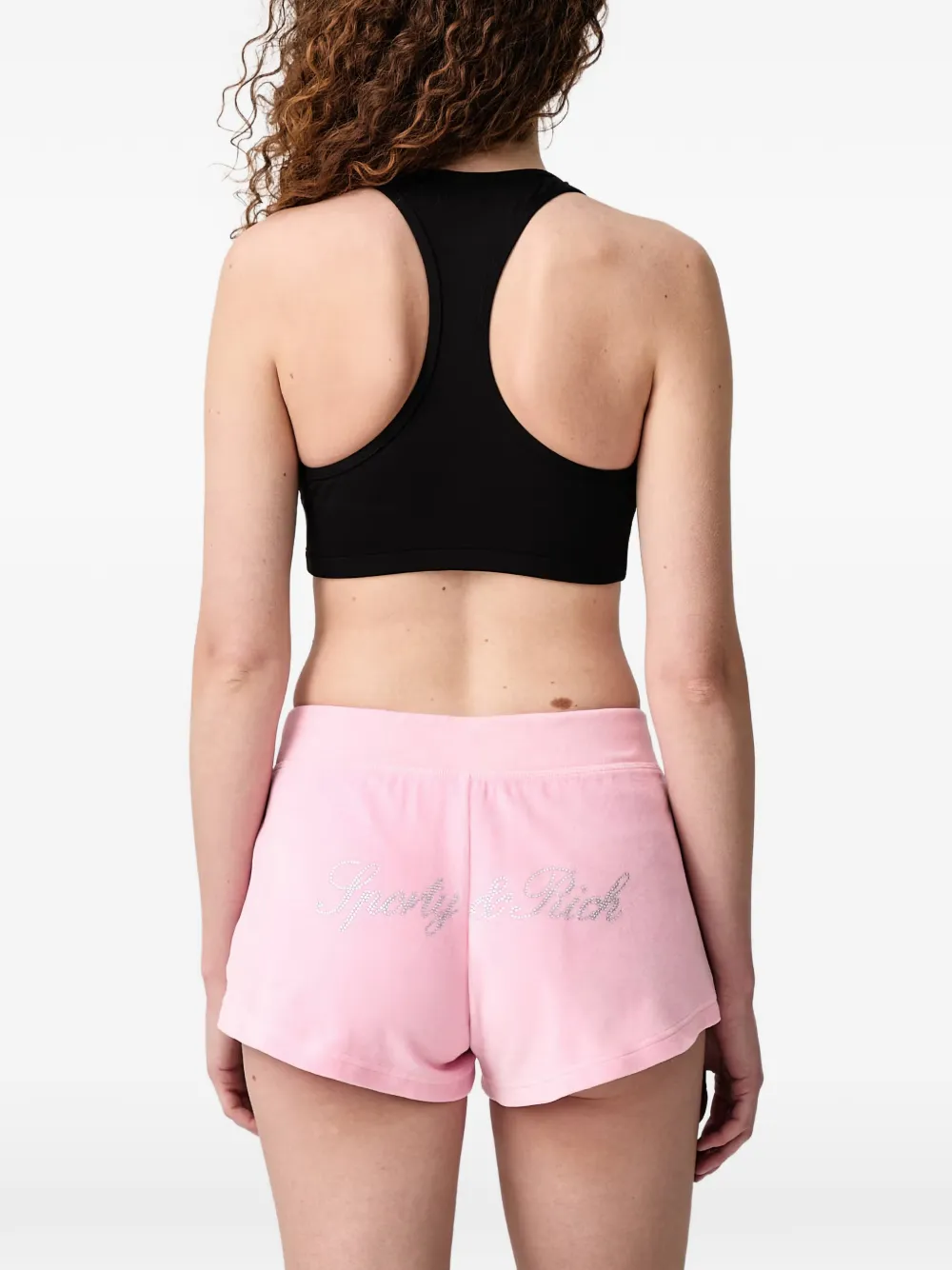Sporty & Rich Federica sport-bh met logo-print Zwart