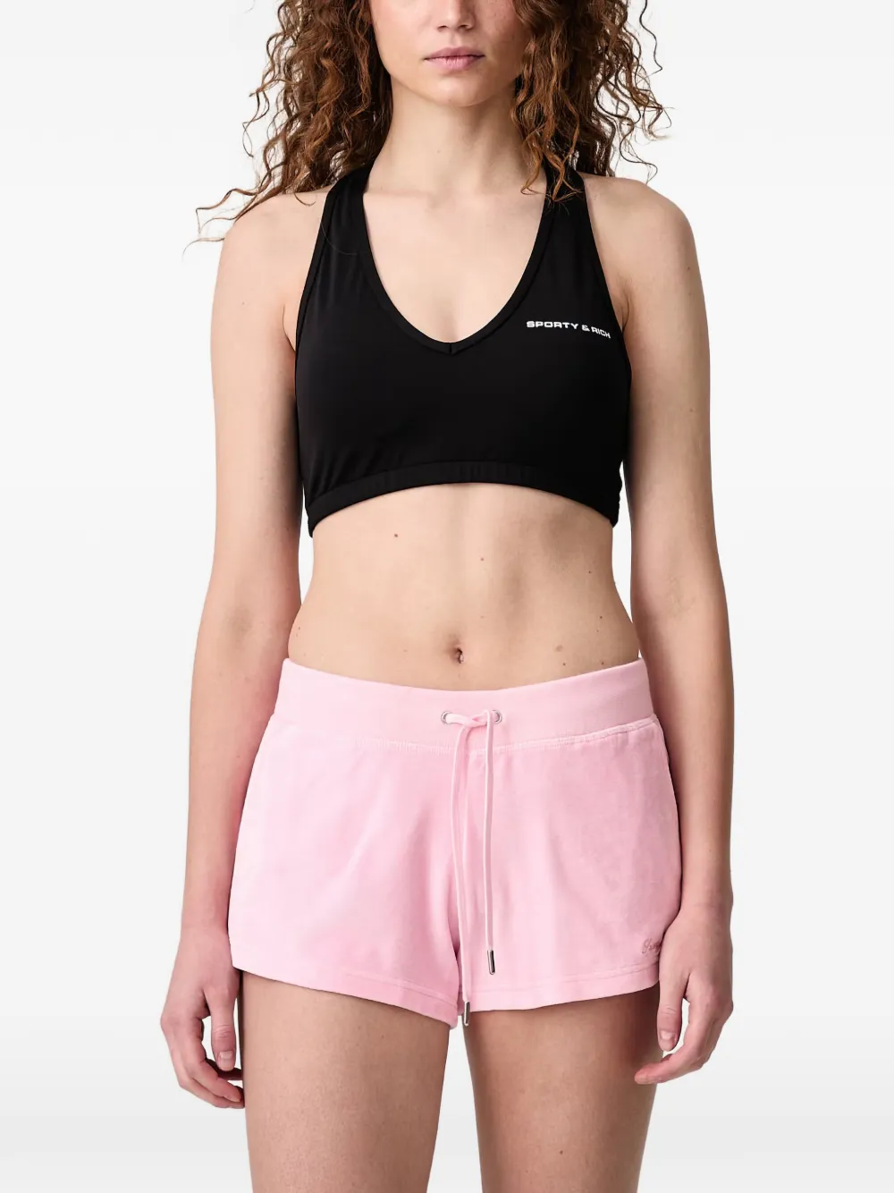 Sporty & Rich Federica logo-print sports bra