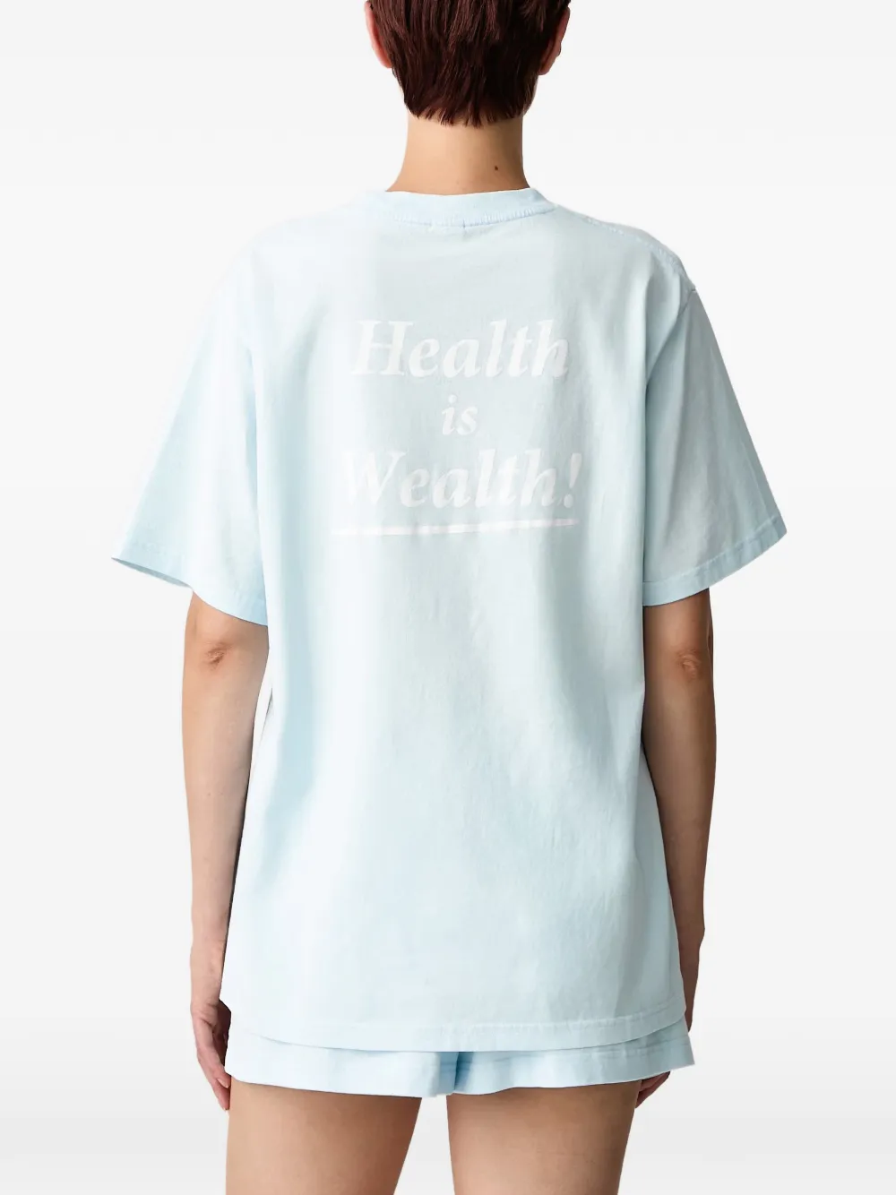 Sporty & Rich T-shirt met logoprint Blauw