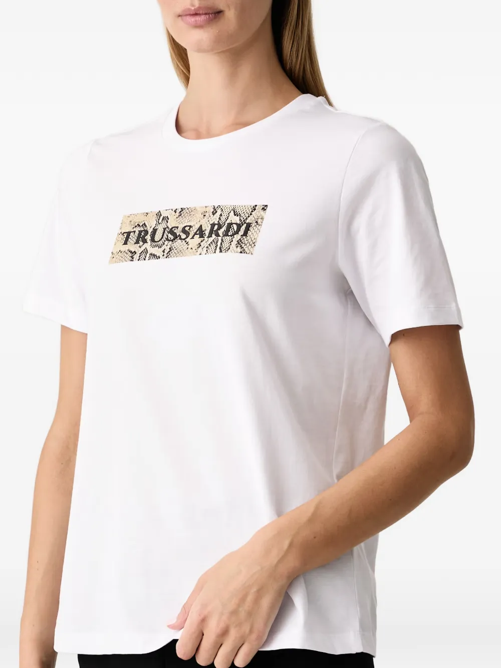 Trussardi T-shirt met logoprint Wit