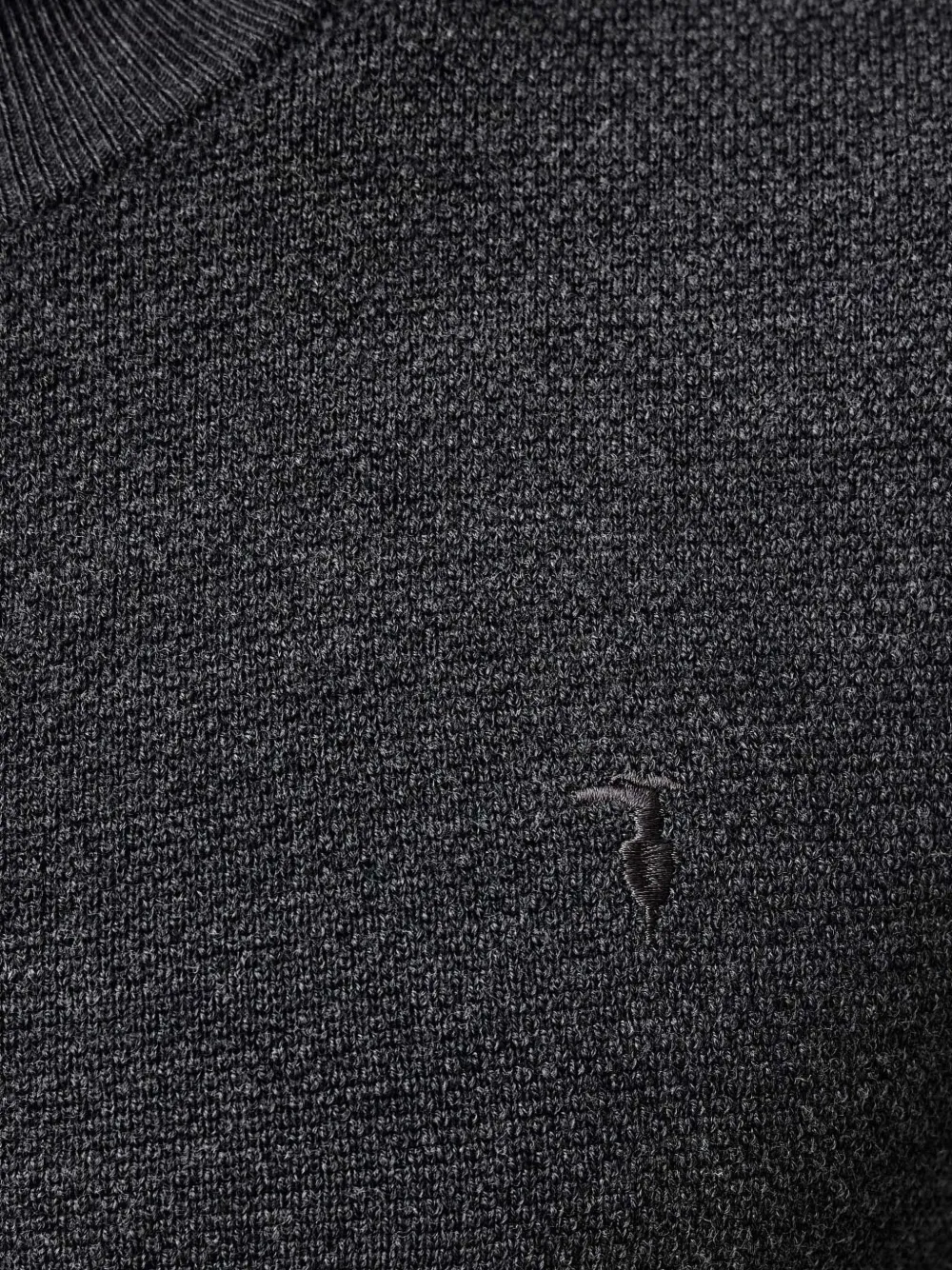 Trussardi zip-up ribbed-trim cardigan Grijs