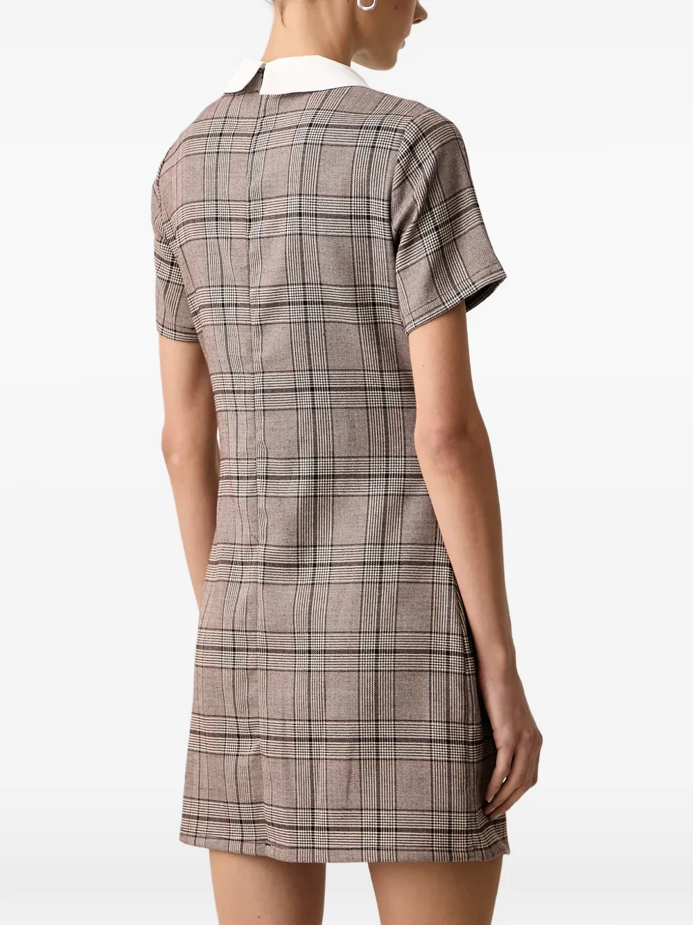 Silvian Heach Geruite mini-jurk Bruin
