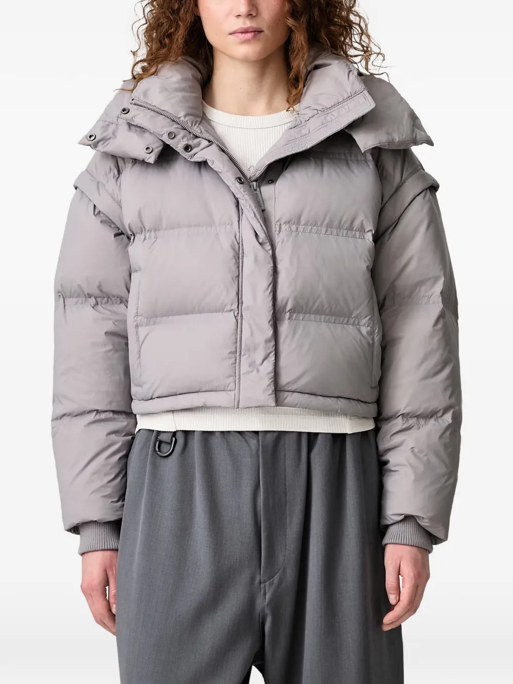 Wrstbhvr Kiana Puffer Jacket In Gray
