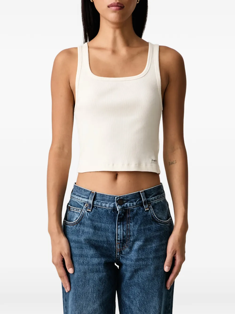 Sporty & Rich logo-patch tank top