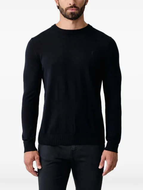 Trussardi logo-embroidered crew-neck sweater