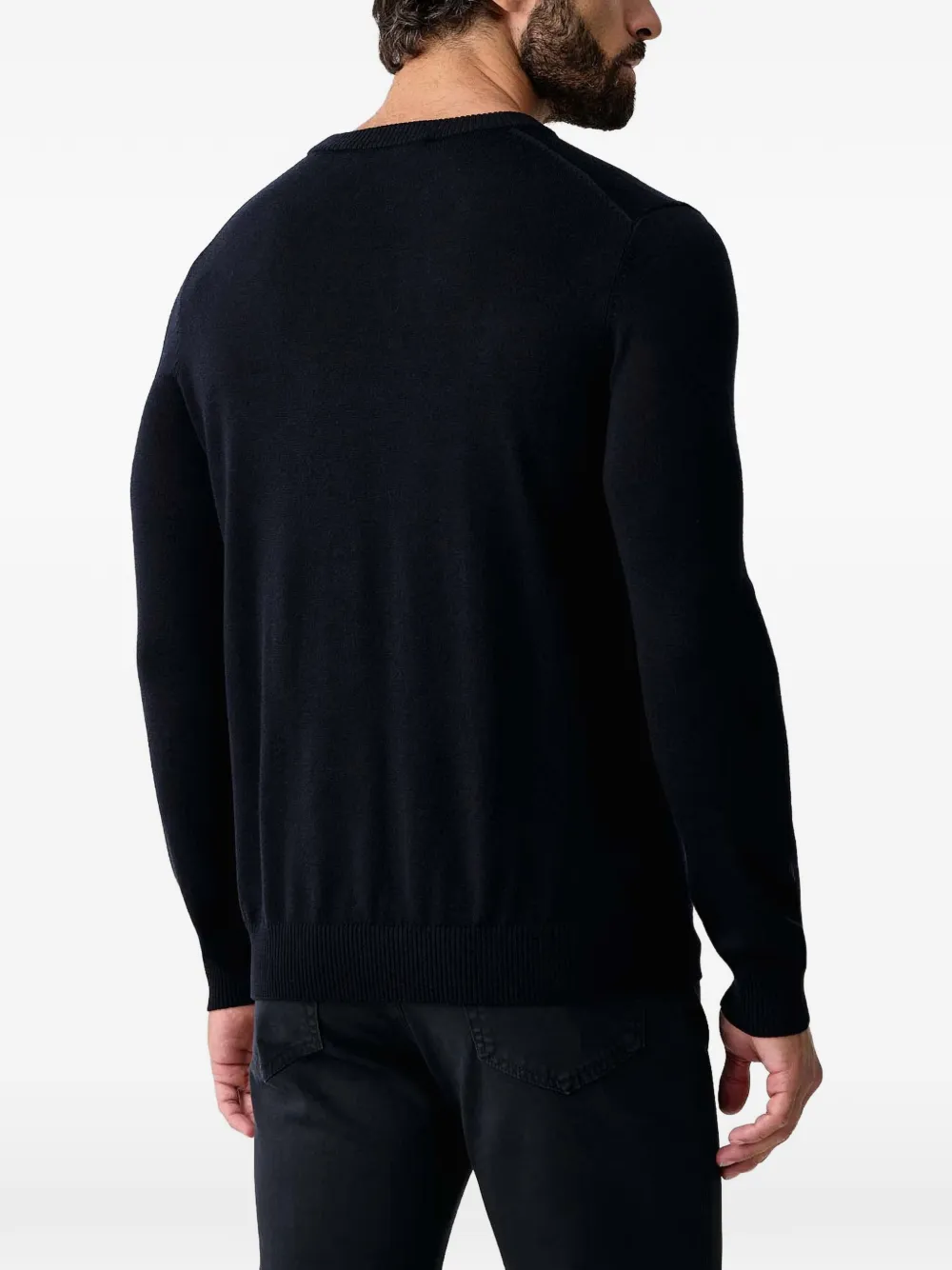 Trussardi Trui met geborduurd logo en ronde hals Blauw