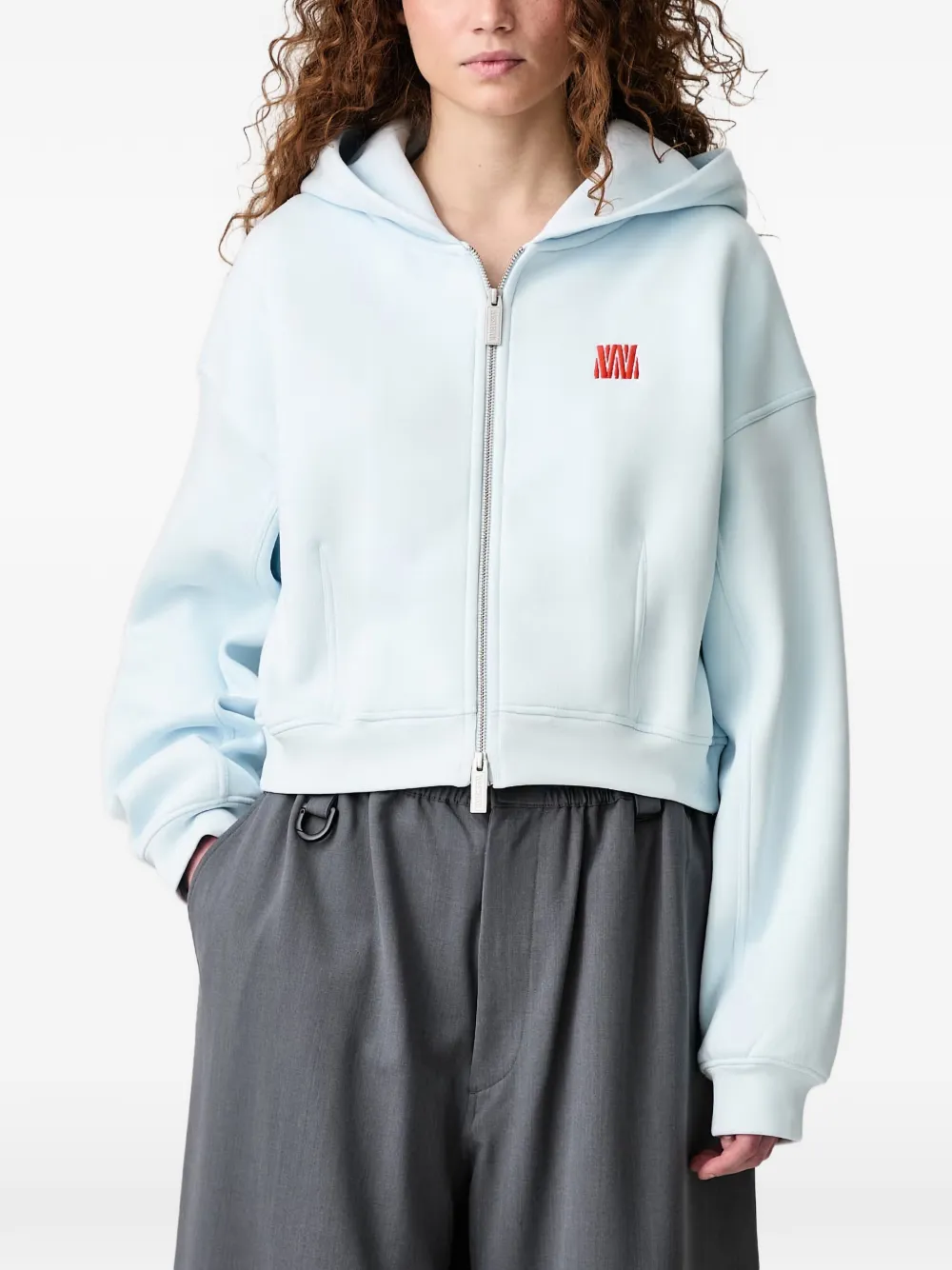 WRSTBHVR Eria V3 zip-up cropped hoodie - Blu
