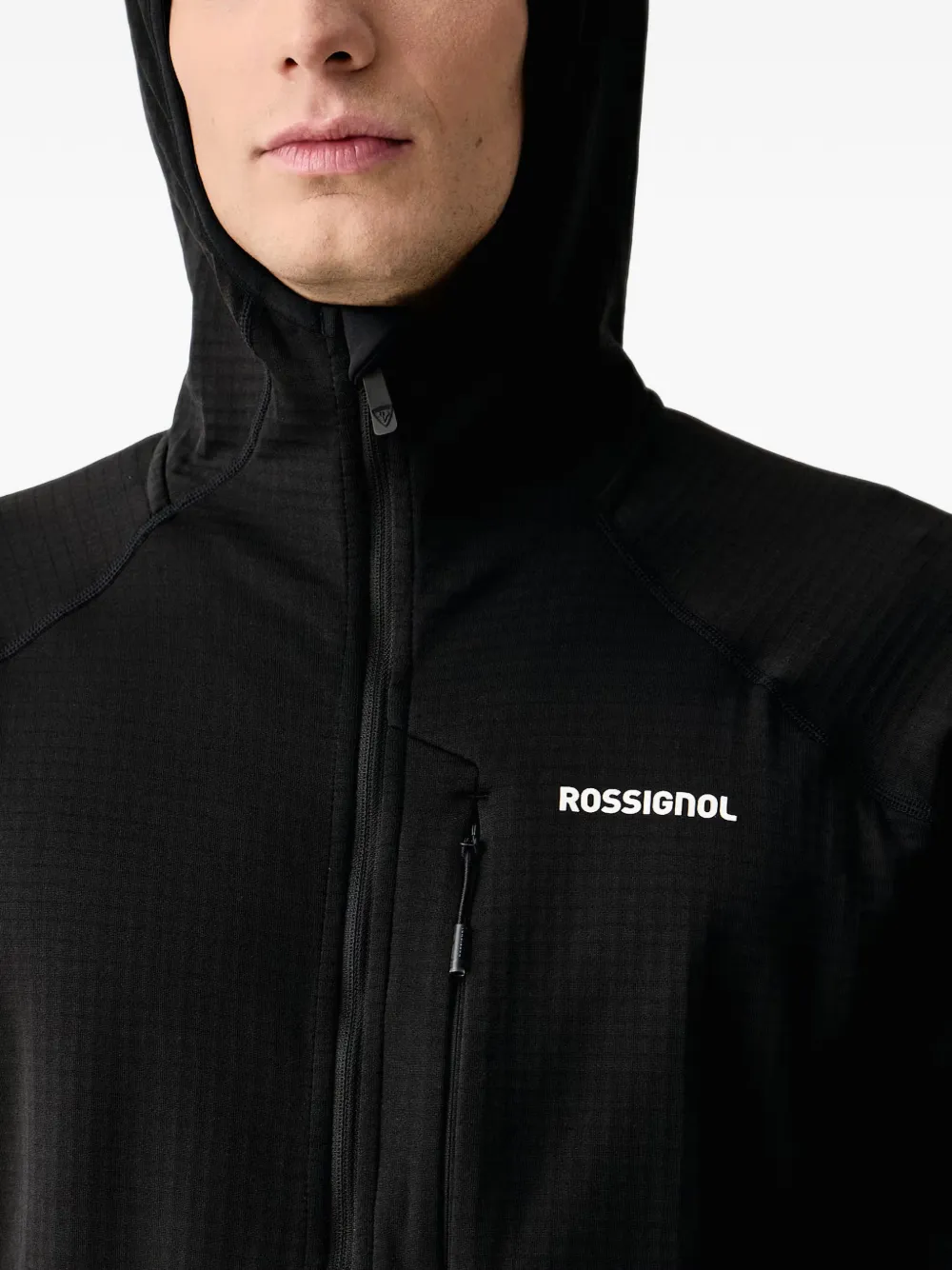 Rossignol Blackside fleece hoodie met rits Zwart