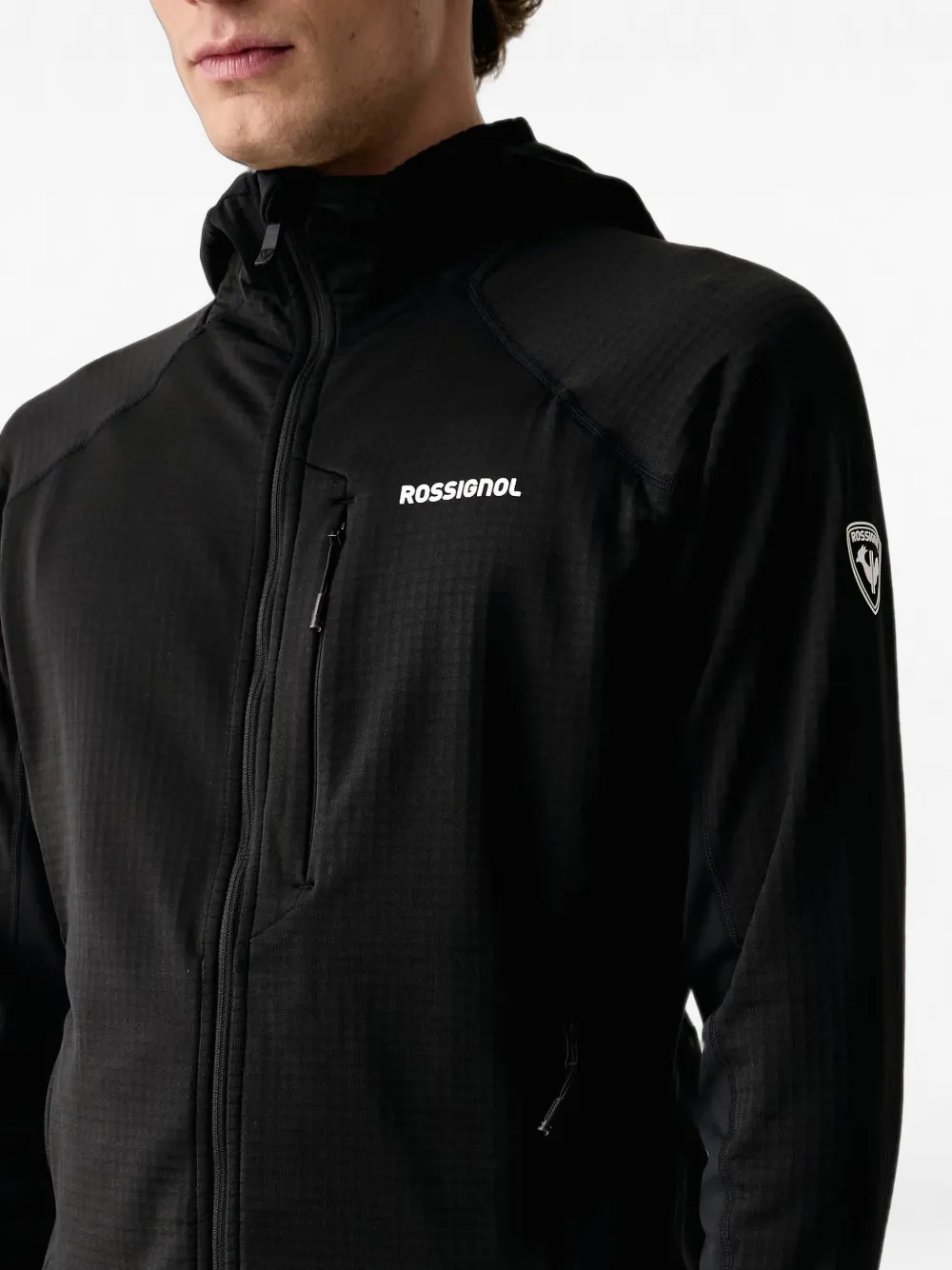 Rossignol Blackside fleece hoodie met rits Zwart