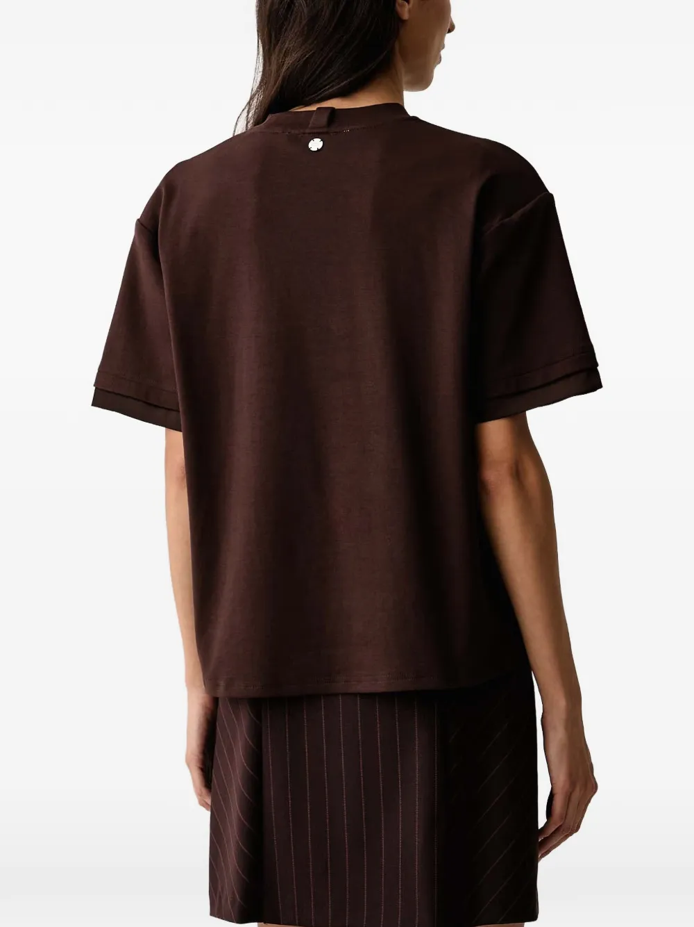 Silvian Heach layered-sleeve T-shirt Bruin