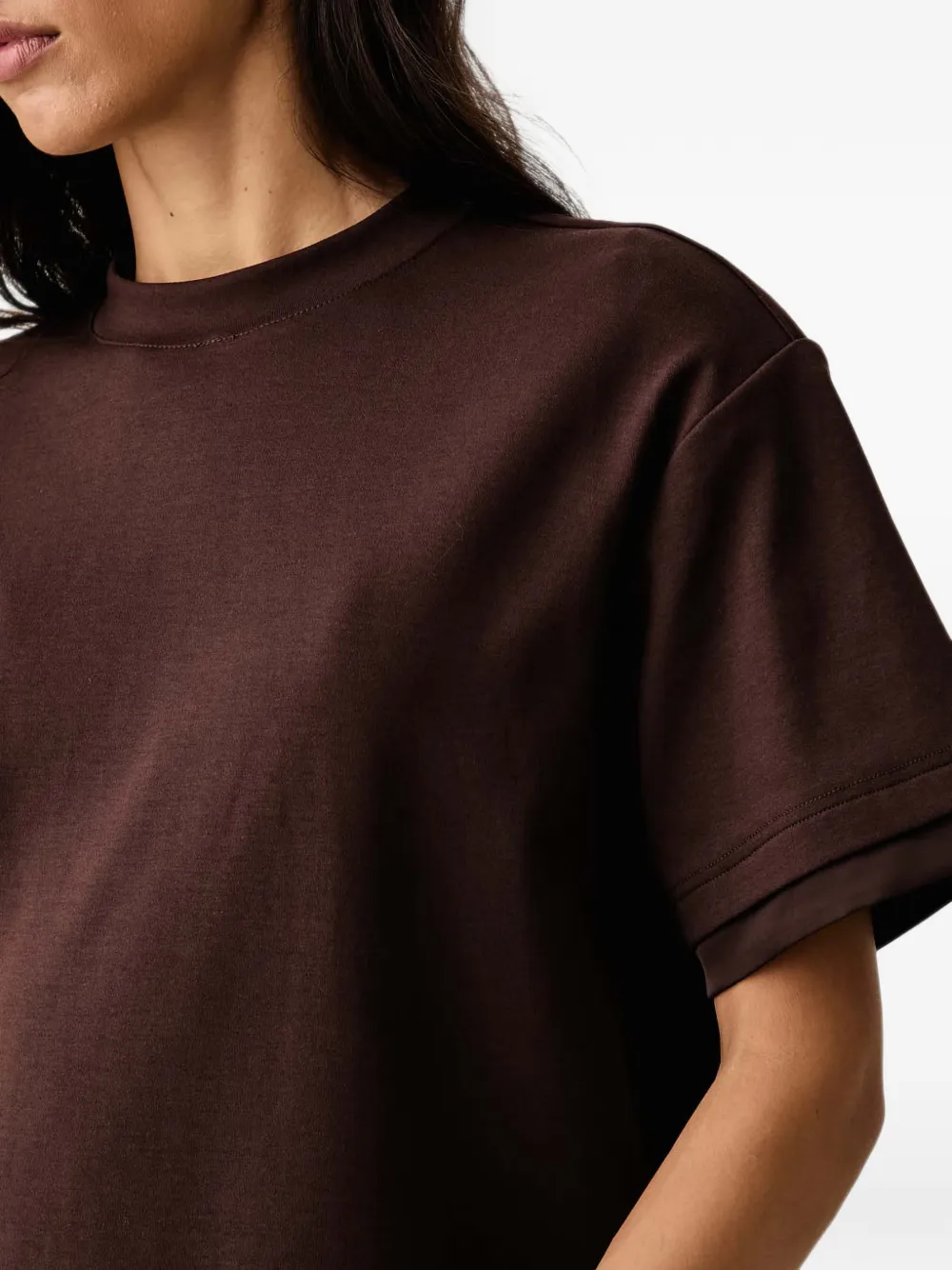Silvian Heach layered-sleeve T-shirt Bruin