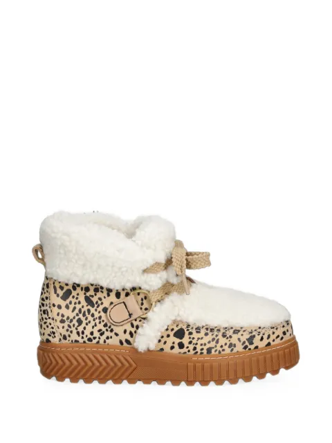 SOREL leopard-print shearling-trim boots