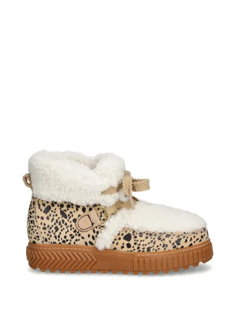 SOREL leopard-print shearling-trim boots