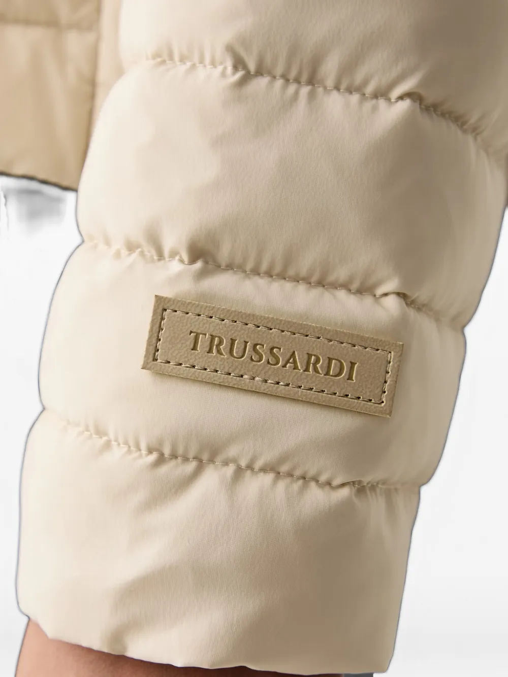 Trussardi Gevoerd jack met capuchon Wit