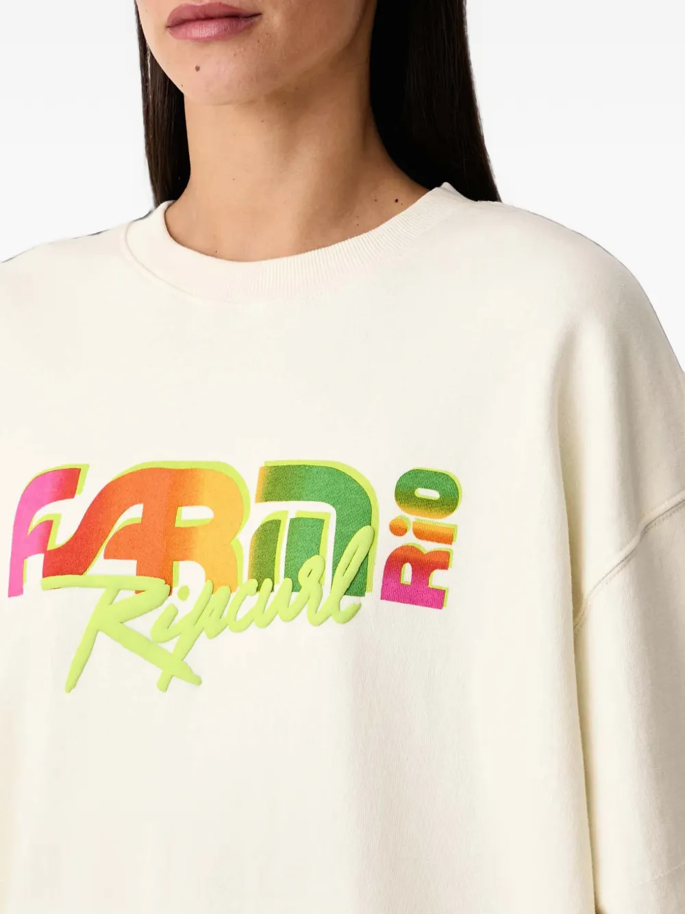 Rip Curl x Farm Rio Air Shred logo-print sweatshirt Beige