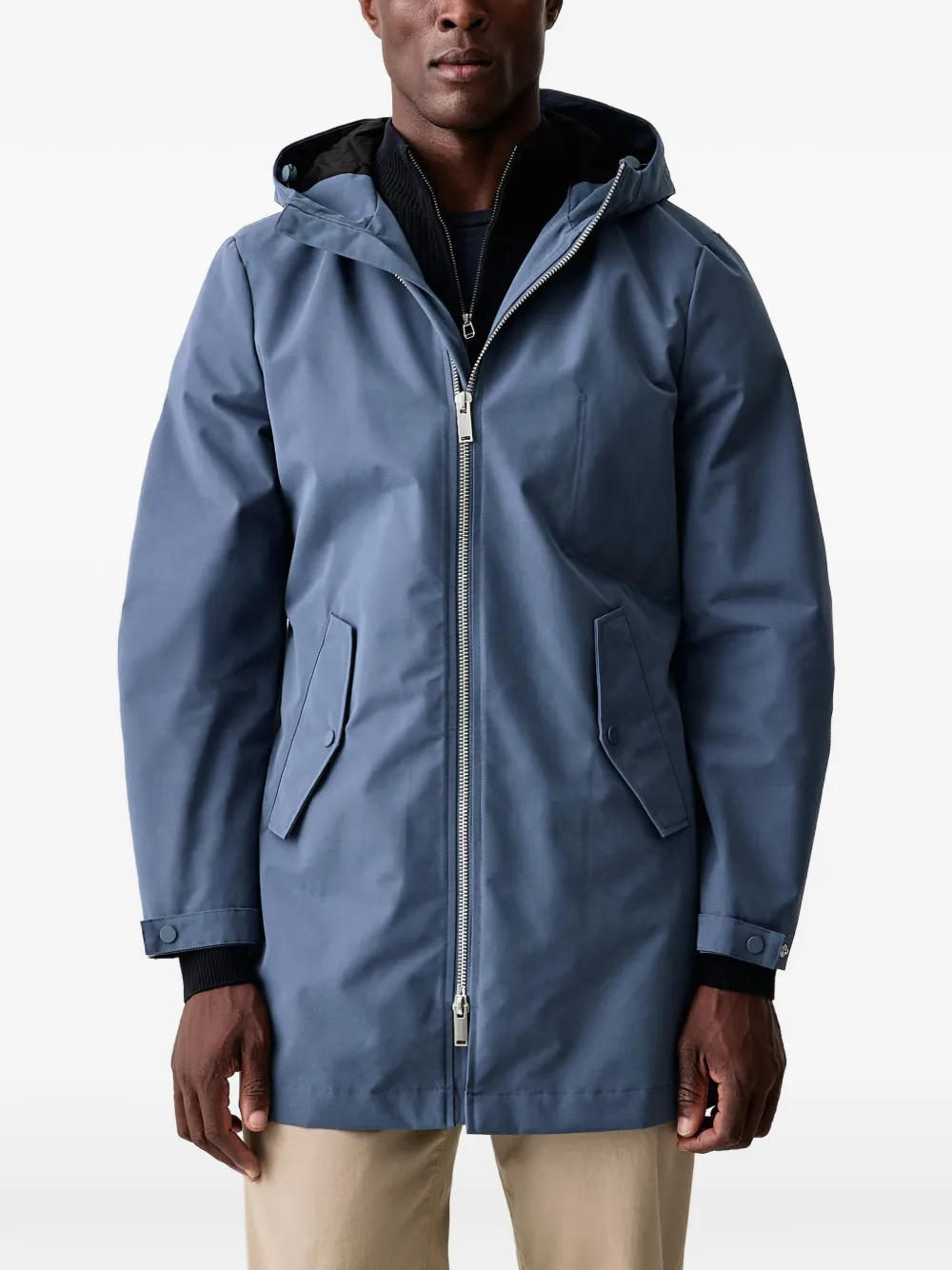 Benetton hooded zip-up jacket - Bleu Benetton hooded zip-up jacket - Bleu
