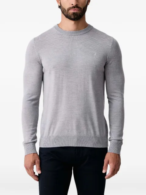 Trussardi embroidered-logo crew-neck sweater
